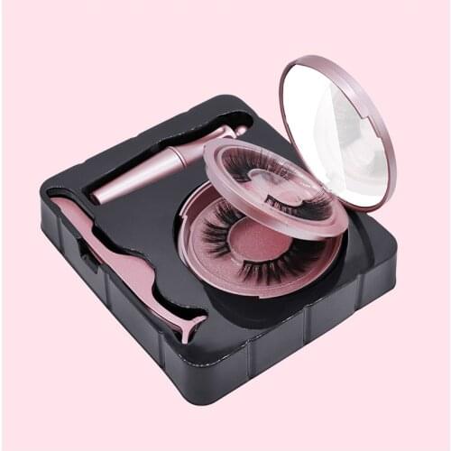 Magnetic eyelashes 2Pairs Magnetic Eyeliner Magnetique Tweezer Kit Waterproof bulk Faux mink eyelashes Magnetique lashes