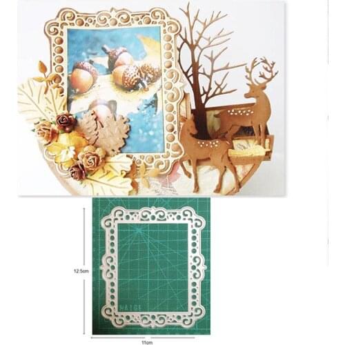 Craft dies Christmas dies Deer Tree Frame Metal Cutting Dies Stencils dies DIY Scrapbooking dies Paper Card Making Embossing Die