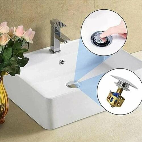Wash Basin Drainage Filter Set Basin Poping-up Drain Filter Collects Hairs Jewelry Dirt