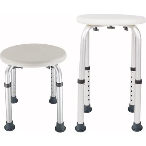 Non-slip Seat Without Back Toilet Bathroom Chair Height Adjustable Shower Stool Adult Kids Elderly Pregency Disabled Bath Aids