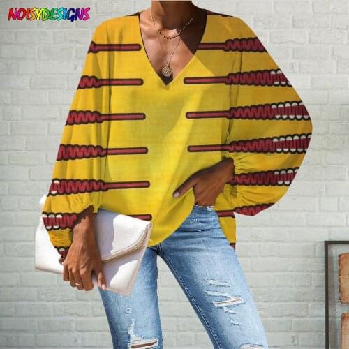 Желтые блузки Noisydesigns China At AliExpress