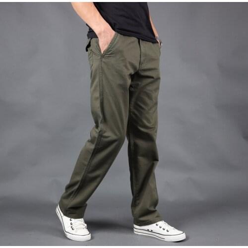 2019 New Men Cargo Pants army green big pockets decoration mens Casual trousers easy wash male autumn army pants plus size 42
