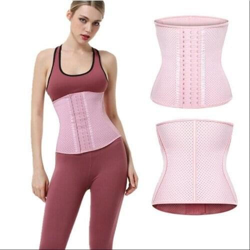 New Colors latex waist trainer Light Pink white underbust slimming corset 9 steel bone waist cincher Women Corset Slimming Belt