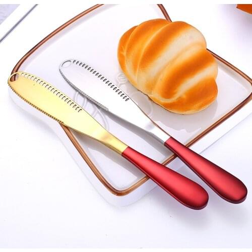 Stainless Steel Butter Knife Butter Knife With Holes Multifunction Dessert Cake Bread Tools Cutlery Dessert Tools Knife Sets