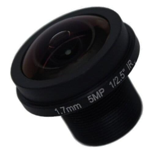 1.7mm fisheye Lens M12 5.0Megapixel with IR Filter for Action Cameras,1/2.5",F2.0 Panoramic Viewing Angle 185Degrees