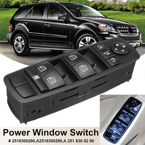 Master Power Window Lifter Control Switch Panel Front Left Regulator Button For Mercedes-Benz ML GL A2518300290 2518300290