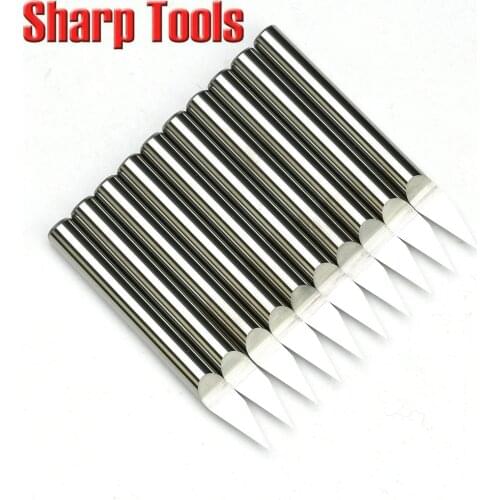 Precision 10pcs 4mm dia. 45 degree 0.1mm tip, metal carving tool, cnc cutting tools, carbide engraving bits, Cu, Al, Iron cutter