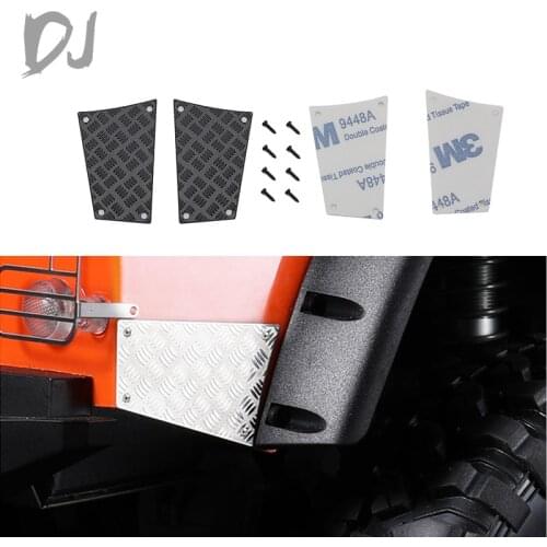RC Car Parts DJ 1/10 TRX-4 T4 82056-4 Crawler Cars Decorative Accessories Metal Car Tail Skid Plate Body Metal Plate