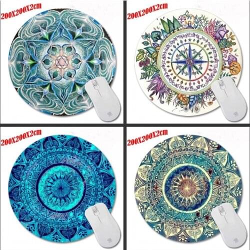 Mairuige DIY Carpet 200*200*2mm Custom Non-slip Rubber 3D Printing Game Durable Notebook Round Mouse Pad