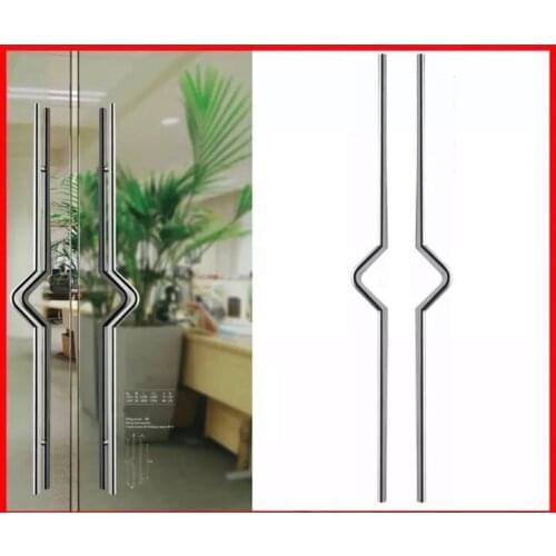 Stainless Steel Glass Door Gold Color door pull and push handle 1 meter long