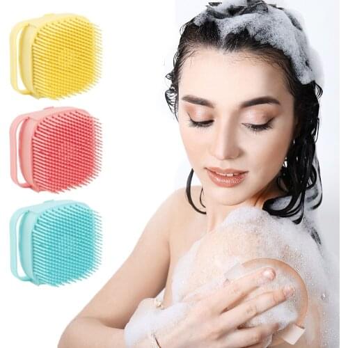 Bath Brush With Hook Soft Silicone Baby Showers Cleaning Mud Dirt Remover Massage Back Scrub Showers Bubble Non-toxic Brushes