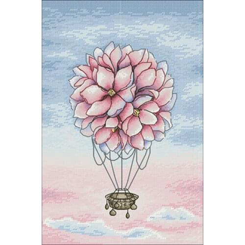 Sika flower balloon patterns Counted Cross Stitch 11CT 14CT 18CT DIY Chinese Cross Stitch Kits Embroidery Needlework Sets