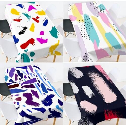 Color painted printing table cloth rectangular Table Rectangular tablecloths Flexible glass table protector room decor aesthetic