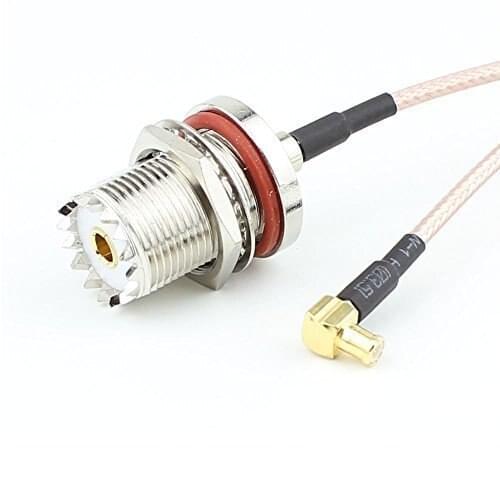 MCX Male Right Angle To UHF SO239 PL259 Female RF Pigtail Jumper Cable RG316 8"20CM