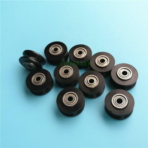 SWMAKER 10pcs OX CNC 3mm Bore wheel Smooth Dual Bearing V-Wheel Kit for V track like MakerSlide Reprap 3D printer fast ship