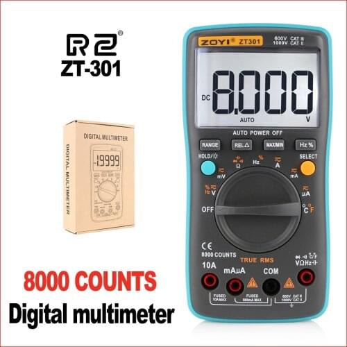 High Quality Professional Industrial LCD Digital Backlight Multimeter high-accuracy Multimeter ZT301