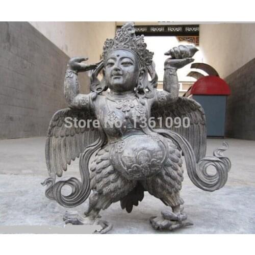 Xd 00806 Tibet Folk Fane 100% pure bronze Tantrism Garuda Bird VaJra Buddha Statue