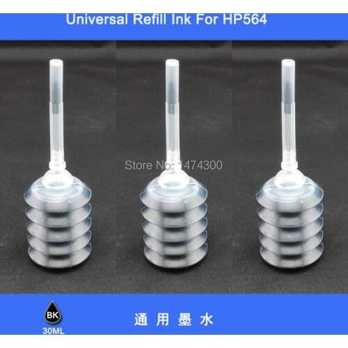 XIMO 3*30ml Black Refill ink for HP 564XL PhotoSmart B8500 C5370 C309A B8550 B8553 B8558 etc