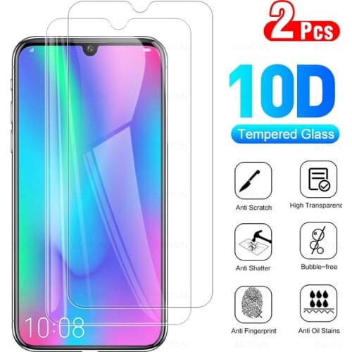 2Pcs Protective Glass on the For Honor 10 Lite Glass Full Screen Protector For Honor 10Lite 10x 10i Phone Protection Cover Film