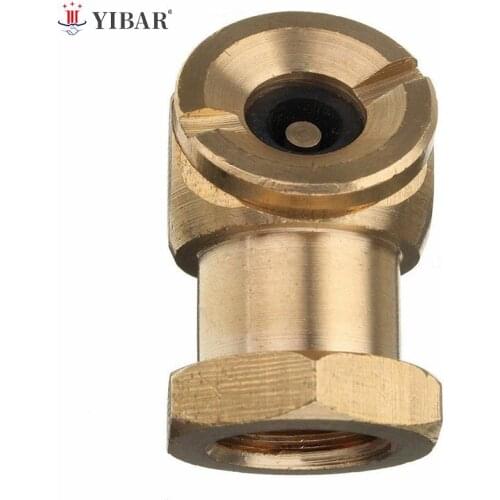 1/4" NPT Golden Tyre Inflator Valve Connector Air Chuck Ball Tire Clip Lock-On