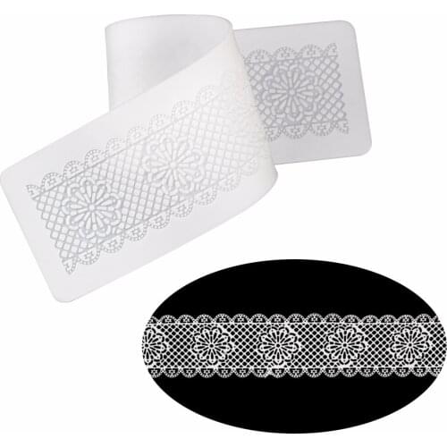 40*8cm Flower Shape Pattern Silicone Lace Mat Sugar Craft Baking Fondant Cake Decorating Tools Kitchen DIY Silicone Mold