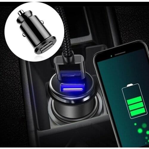 4.8A 5V Car Chargers 2 Ports Fast Charging For Samsung Huawei Iphone 11 8 Plus Universal Dual USB Car-charger Adapter