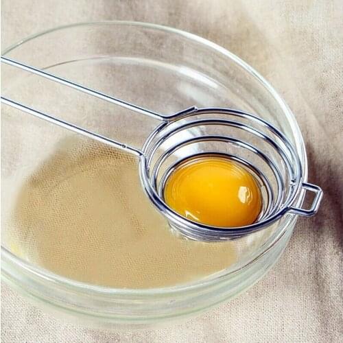 Household Stainless Steel White Egg Yolk Seperator Kitchen Cooking Gadget Sieve Tool White Egg Separator Drop Shipping