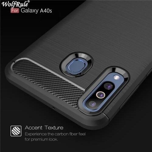 For Cover Samsung Galaxy A40s Case Shockproof Bumper Carbon Fiber Case For Samsung Galaxy A40s Phone Case For Samsung A40 S Capa