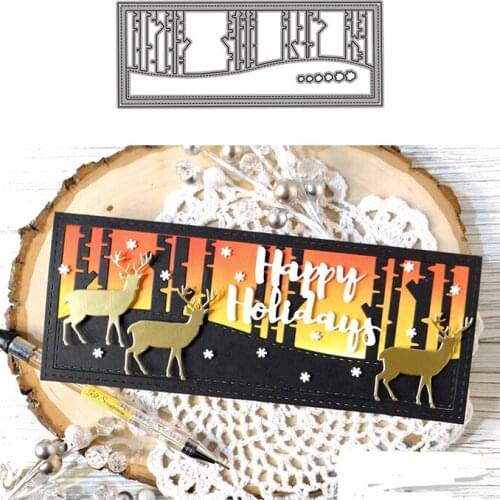 Forest Background Cutting Dies Stamps Dies Scrapbooking Mold Cut DIY Handmade Tools Craft Decoration Metal Cutting Dies New 2021