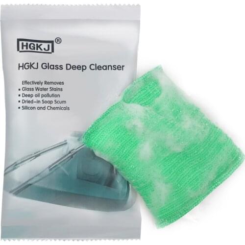 HGKJ Glass Deep Cleanser Car Scratch Remover Liquid Microfiber Windscreen Window Cleaning Glass Remove Oil Film Car Styling