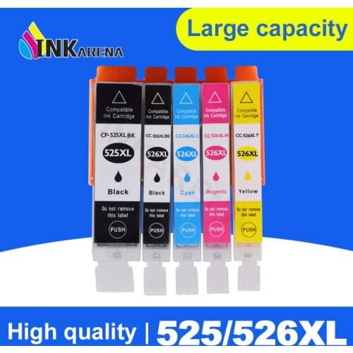 INKARENA PGI525 CLI526 Ink Cartridge For Canon IP4950 MG5350 IX6250 IP4850 MX895 MX715 iX6550 MG5150 MG5250 MG8250 Printer Full