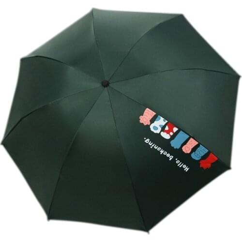 Creative Cartoon Cat Claw Umbrellas Folding Rainy Cat Umbrella for Women Girls Boys UV Lovely Animal Umbrella Gift