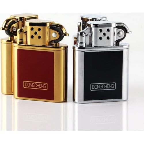 Metal Old-fashion Grinding Wheel Open Flame Lighter Smoking Accessories for Weed Gift for Men Retro Boutique Inflatable Lighter