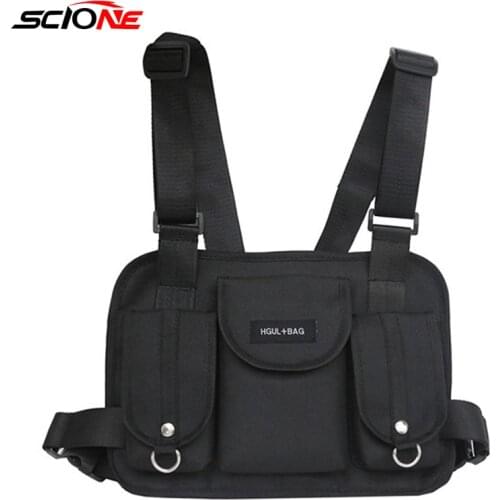 Multifunction Mountaineering Bag Chest Rig Waist Bag Hip Hop Streetwear Functional Tactical Chest Bag Cross Shoulder Bags XA60G