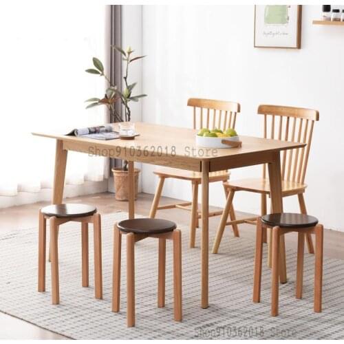 Stool Fashion Creative Square Stool Dining Table Stool Dressing Stool Living Room Wooden Stool Dining Stool Low Stool