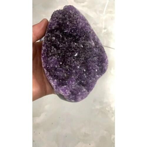 Quartz améthyste naturelle, géode, cristal, spécimen de guérison