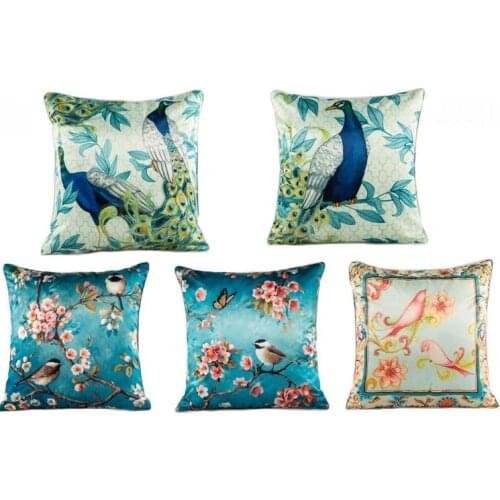 2016 new high-grade Chinese emulation silk flowers pillow home decoration sofa silk cushion covers, pillow cover pillow cases