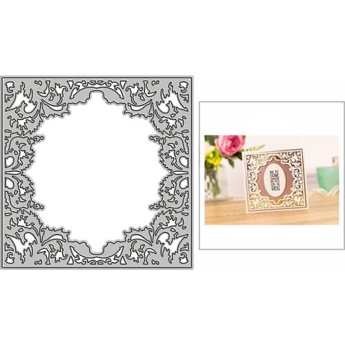 New Lace Leaf In Square Craft Embossing Mold 2021 Metal Cutting Dies for DIY Decorative Scrapbooking Album Card Making No Stamps