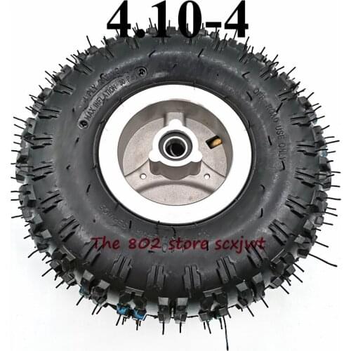 4.10-4 tires wheels hub Rim with 4.10-4 tyre and inner tube fits ATV Quad Go Kart 47cc 49cc
