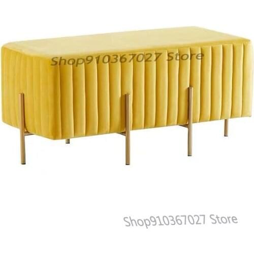 Nordic Dressing Stool Makeup Chair Ins Net Red Fabric Shoe Changing Stool Modern Sofa Footstool Creative Low Stool