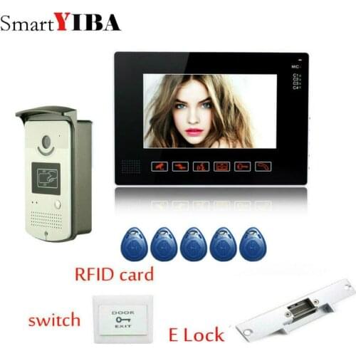 SmartYIBA 9`` LCD screen video doorphone sperakerphone intercom system 9 icnh monitor+RIFD camera In Stock FREE SHIPPING