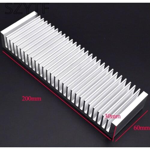 Heat sink 200*60*30MM (silver) high-quality aluminum heat sink and other special thicker amplifier