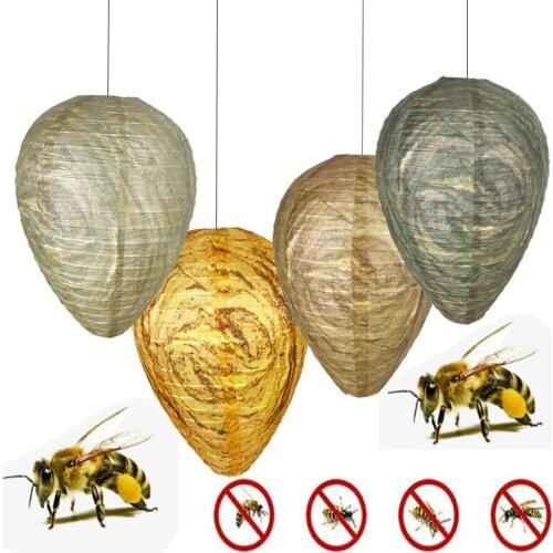 Wasp Lantern Nest Decoy Fake Beehive Hanging Repellent Natural Insect Trap Accessory