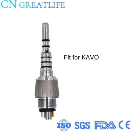 Kavo 8000b Style Fiber Optic 6 Hole Led Dental Handpiece Quick Connector High Speed Led Quick Connect Kavo Style Quick Coupling