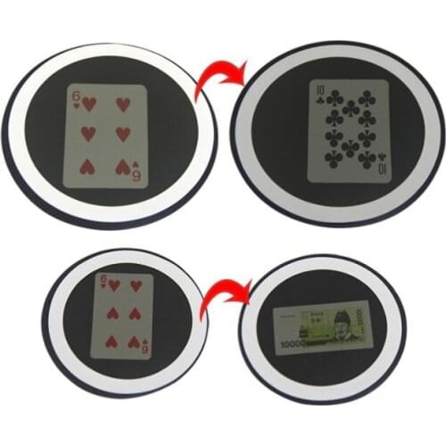 Magic Toys Mirror Poker Prophecy Board Close Up Tricks Magic Props Kids Toy Black Pull Magic Trick YH1739