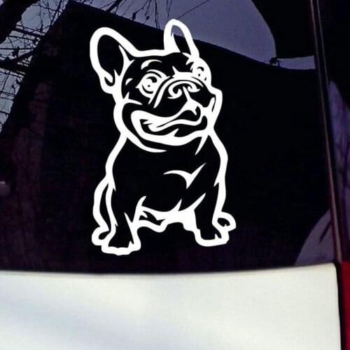 1Pc Cute Hollow French Bulldog Car Sticker Decals Pet Dog Motorcycle Decor Stickers Car Window Cartoon Car Stickers Decals
