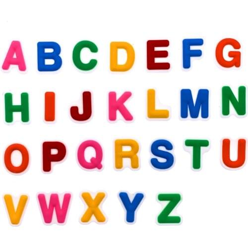 10PCS/Set Letter Icon Soft PVC Flat Back Accessories For DIY Scrapbook Phone Case Jewelry Crafts Alphabet Components