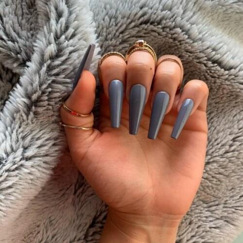 100pcs/box Full Cover Fake Nail Artificial Press On Long Ballerina Clear/Natural/white False Coffin Nails Art Tips Manicure Tool