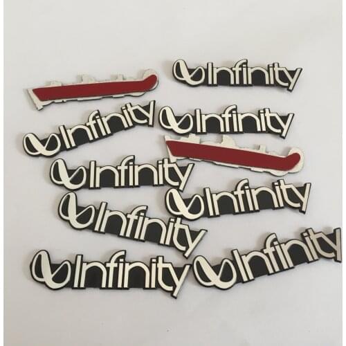 2pcs 5pcs 10pcs Infiniti car Hi-Fi Speaker audio Speaker Badge stereo Emblem sticker q30 q50 g35 g37 fx35 fx37 qx70