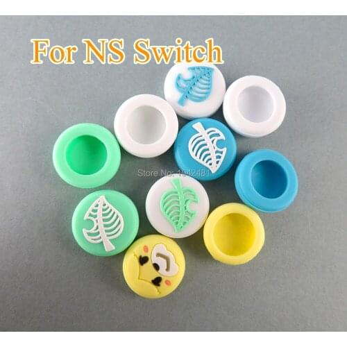 300pcs for Nintendo Switch Lite Joy Con Tree Leaf Bell Crossing Joystick Thumb Grip Cover Case Analog Stick Caps